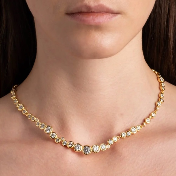 Asterales Gold CZ All Around Necklace Alexis Bittar JA24